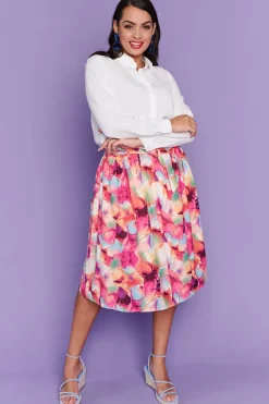 Lorraine Designs Skirts*Ada Floral Painting Skirt