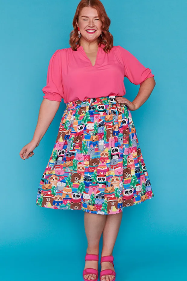 Lorraine Designs Skirts*Ada Jolly N Bright Christmas Skirt