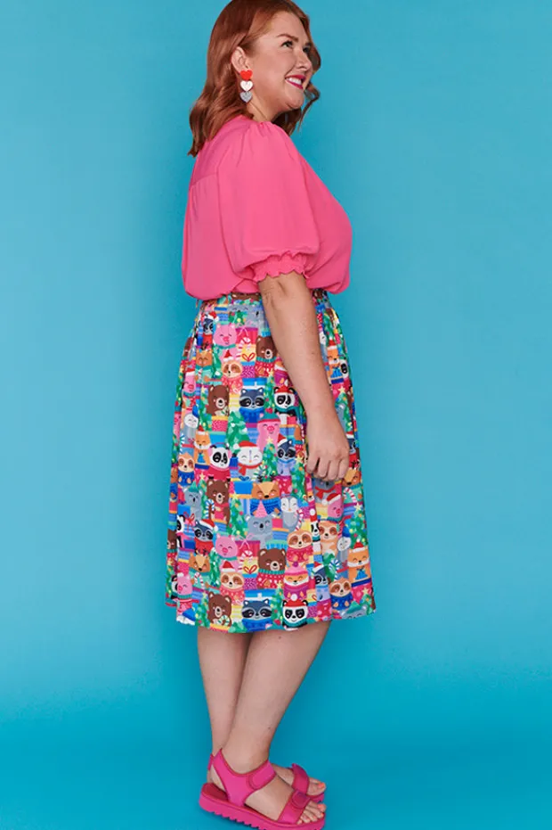 Lorraine Designs Skirts*Ada Jolly N Bright Christmas Skirt