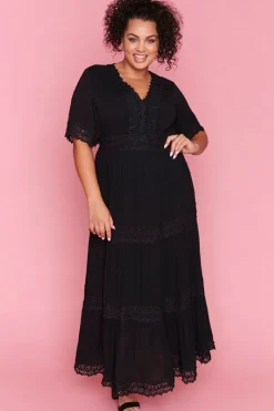 Lorraine Designs Fit & Flare Dresses | Cocktail Dresses*Adele Black Maxi Dress