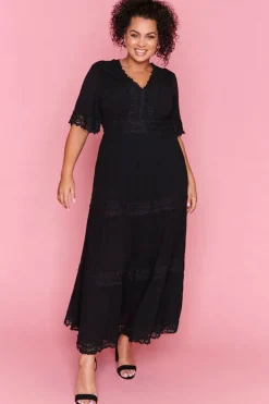 Lorraine Designs Fit & Flare Dresses | Cocktail Dresses*Adele Black Maxi Dress
