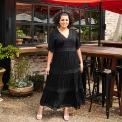 Lorraine Designs Fit & Flare Dresses | Cocktail Dresses*Adele Black Maxi Dress