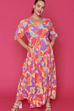Ebby & I Fit & Flare Dresses | Casual Dresses*Adeline Lovely Lines Gelato Maxi Dress