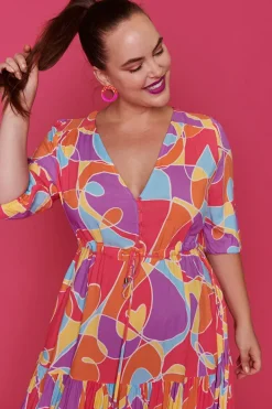 Ebby & I Fit & Flare Dresses | Casual Dresses*Adeline Lovely Lines Gelato Maxi Dress