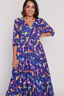Lorraine Fit & Flare Dresses | Maxi Dresses*Adeline Rainbow Crackle Dress
