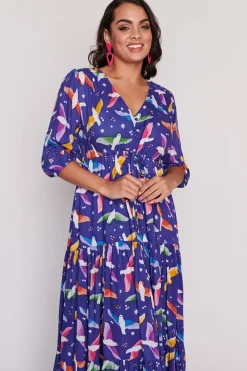 Lorraine Fit & Flare Dresses | Maxi Dresses*Adeline Rainbow Crackle Dress