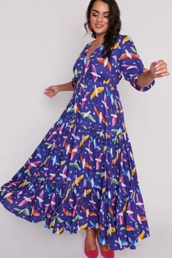 Lorraine Fit & Flare Dresses | Maxi Dresses*Adeline Rainbow Crackle Dress