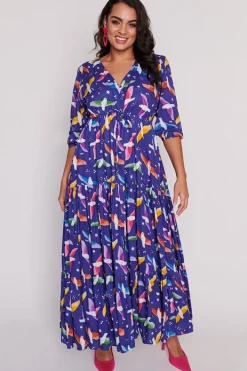Lorraine Fit & Flare Dresses | Maxi Dresses*Adeline Rainbow Crackle Dress