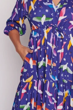 Lorraine Fit & Flare Dresses | Maxi Dresses*Adeline Rainbow Crackle Dress