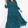 Lorraine Fit & Flare Dresses | Maxi Dresses*Adeline Teal Dash Dress