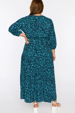 Lorraine Fit & Flare Dresses | Maxi Dresses*Adeline Teal Dash Dress