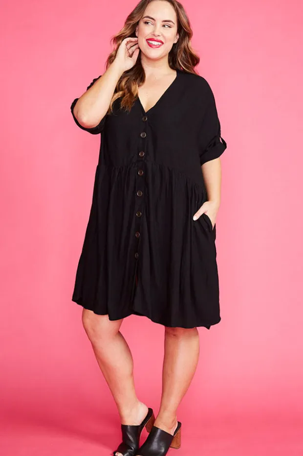 Ebby & I Casual Dresses | Shirt Dresses*Adina Black Dress