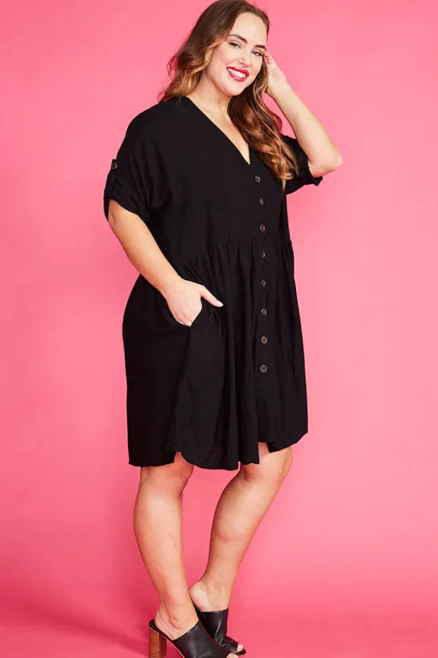 Ebby & I Casual Dresses | Shirt Dresses*Adina Black Dress