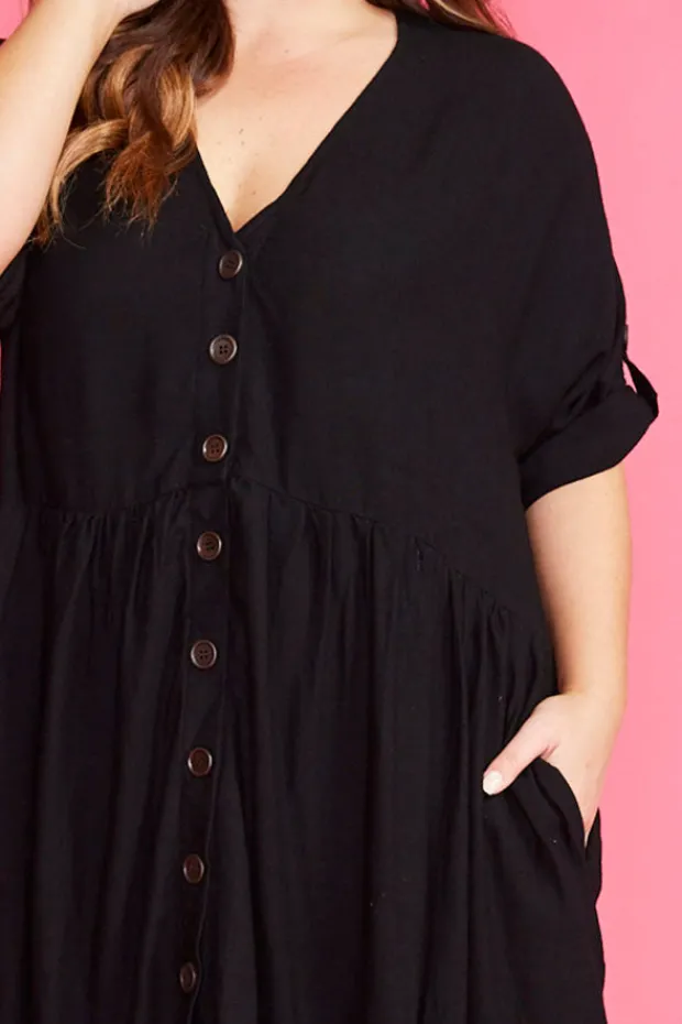 Ebby & I Casual Dresses | Shirt Dresses*Adina Black Dress