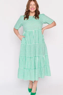 Lorraine Designs Loose Dresses | Maxi Dresses*Alani Green Stripe Dress