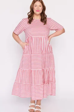Lorraine Designs Loose Dresses | Casual Dresses*Alani Red Stripe Dress