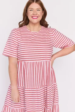 Lorraine Designs Loose Dresses | Casual Dresses*Alani Red Stripe Dress