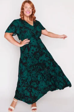 Lorraine Casual Dresses | Fit & Flare Dresses*Alexia Midnight Green Dress