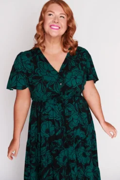 Lorraine Casual Dresses | Fit & Flare Dresses*Alexia Midnight Green Dress