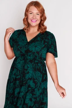 Lorraine Casual Dresses | Fit & Flare Dresses*Alexia Midnight Green Dress