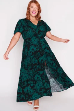 Lorraine Casual Dresses | Fit & Flare Dresses*Alexia Midnight Green Dress