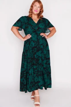Lorraine Casual Dresses | Fit & Flare Dresses*Alexia Midnight Green Dress