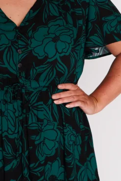 Lorraine Casual Dresses | Fit & Flare Dresses*Alexia Midnight Green Dress