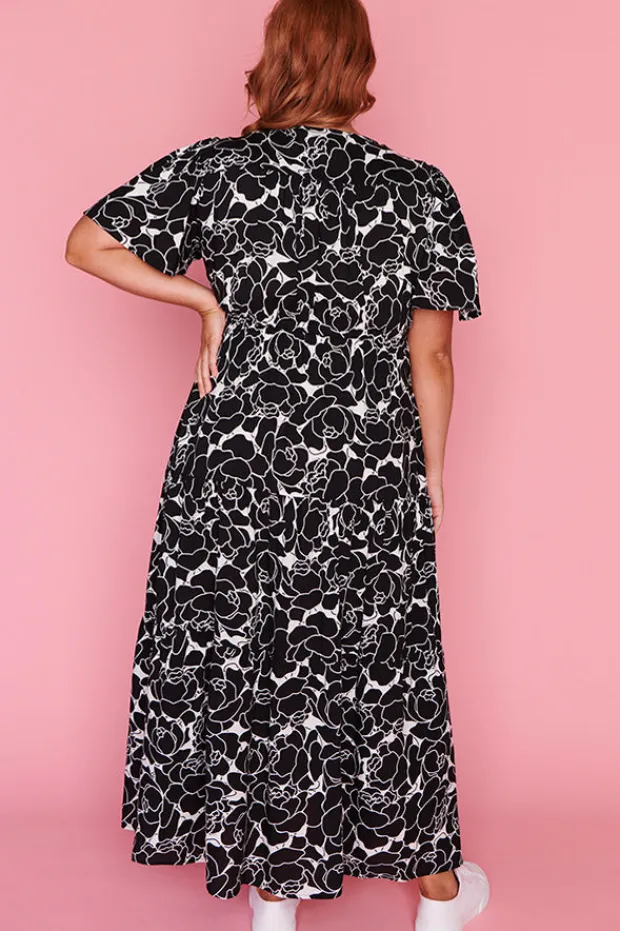 Lorraine Casual Dresses | Fit & Flare Dresses*Alexia Peonies Black & White Dress