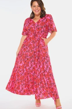 YD International Casual Dresses | Fit & Flare Dresses*Alexia Pink Scarlet Dress