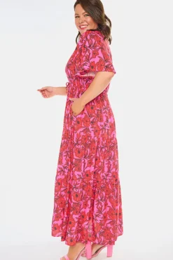 YD International Casual Dresses | Fit & Flare Dresses*Alexia Pink Scarlet Dress