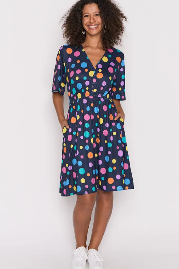 Lorraine Designs Casual Dresses | Knee Length Dresses*Alice Multi Spot Dress