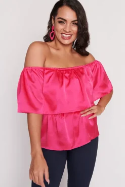 Lorraine Designs Tops*Alivia Strawberry Pink Top