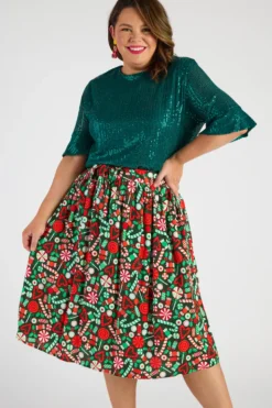 Lorraine Skirts*Ally Lollie Christmas Skirt