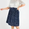 Lorraine Skirts*Ally Navy & White Flecks Skirt