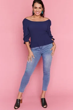 Lorraine Designs Tops*Alyssia Navy Top