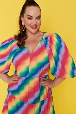 Lorraine Designs Casual Dresses | Shift Dresses*Amanda Fluro Rainbow Dress