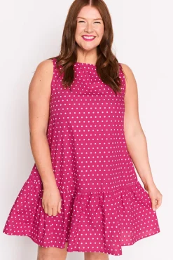 Lorraine Designs Shift Dresses | Casual Dresses*Andi Magenta Spot Dress