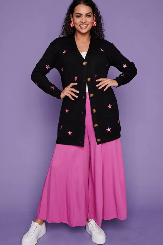 Lorraine Designs Knits & Cardigans*Angela Black Star Cardi