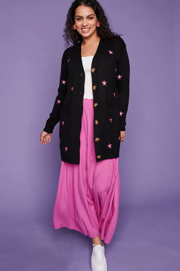 Lorraine Designs Knits & Cardigans*Angela Black Star Cardi