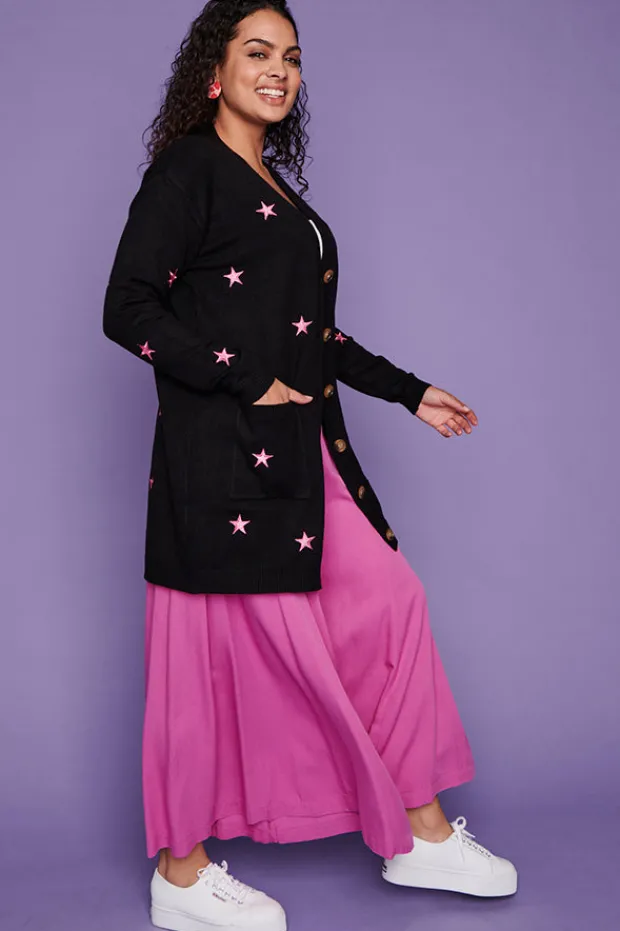 Lorraine Designs Knits & Cardigans*Angela Black Star Cardi