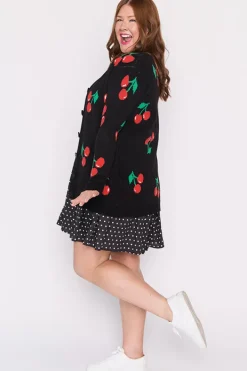 Lorraine Designs Knits & Cardigans*Annalise Black Cherry Cardi