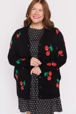 Lorraine Designs Knits & Cardigans*Annalise Black Cherry Cardi