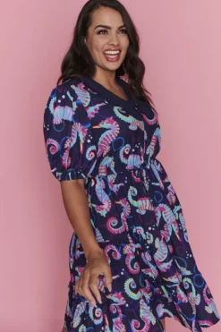 Lorraine Designs Casual Dresses | Fit & Flare Dresses*Ariel Seahorses Dress