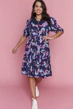 Lorraine Designs Casual Dresses | Fit & Flare Dresses*Ariel Seahorses Dress
