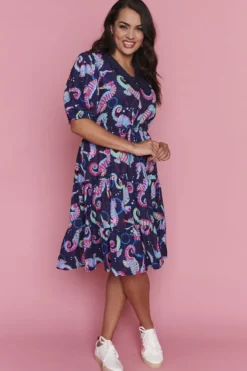 Lorraine Designs Casual Dresses | Fit & Flare Dresses*Ariel Seahorses Dress