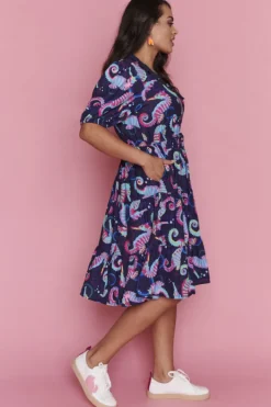Lorraine Designs Casual Dresses | Fit & Flare Dresses*Ariel Seahorses Dress