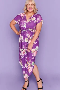 Lorraine Designs Casual Dresses | Fit & Flare Dresses*Arlo Antique Purple Floral Dress