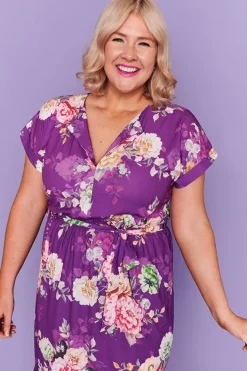 Lorraine Designs Casual Dresses | Fit & Flare Dresses*Arlo Antique Purple Floral Dress