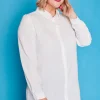 Lorraine Designs Tops | Shirt Dresses*Asher White Longline Shirt