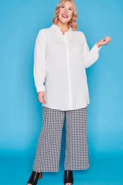 Lorraine Designs Tops | Shirt Dresses*Asher White Longline Shirt